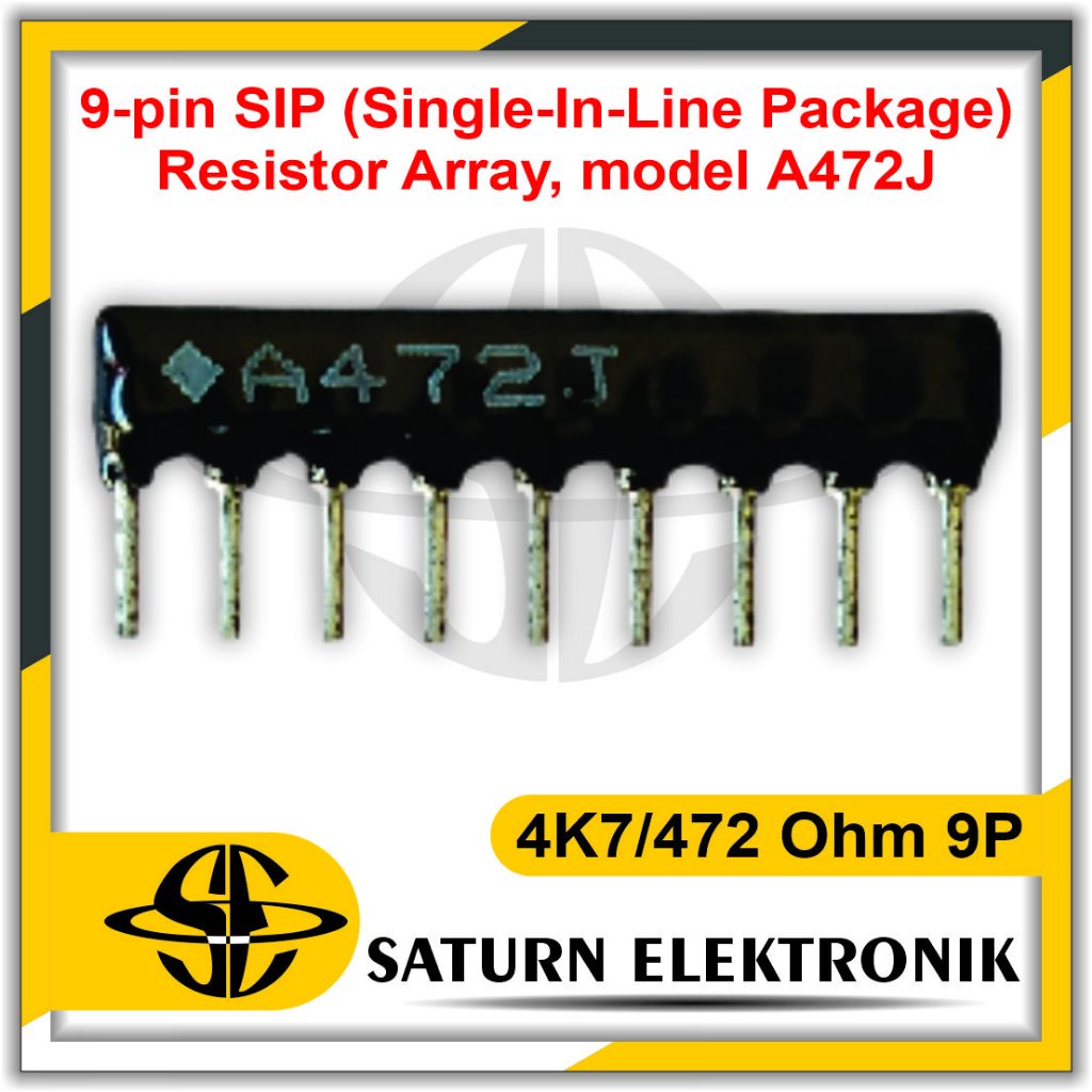 ตัวต้านทานเครือข่าย / ตัวต้านทานอาร์เรย์/RPACK A472J 4K7 472 ตัวต้านทาน Ohm 9 PIN 8