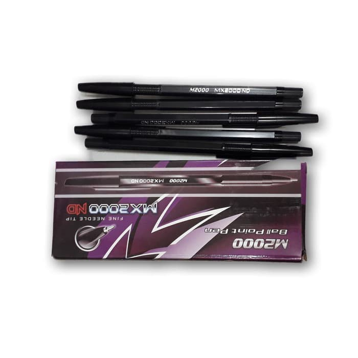 M2000 MX2000ND ปากกาสีดํา - กันแจม หมึกดํา ใส่สบาย