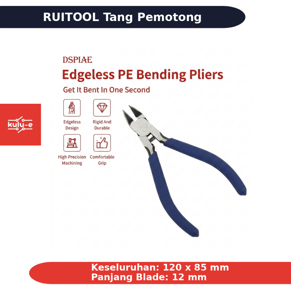 RUITOOL Gunpla Nipper Plier Double Edge RT12 สีน้ําเงินเข้มพลาสติกคีมตัดขนาดเล็ก