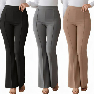 Celana Cutbray Wanita Highwaist Scuba Premium Adem Stretch | Celana Kantor ELYORA