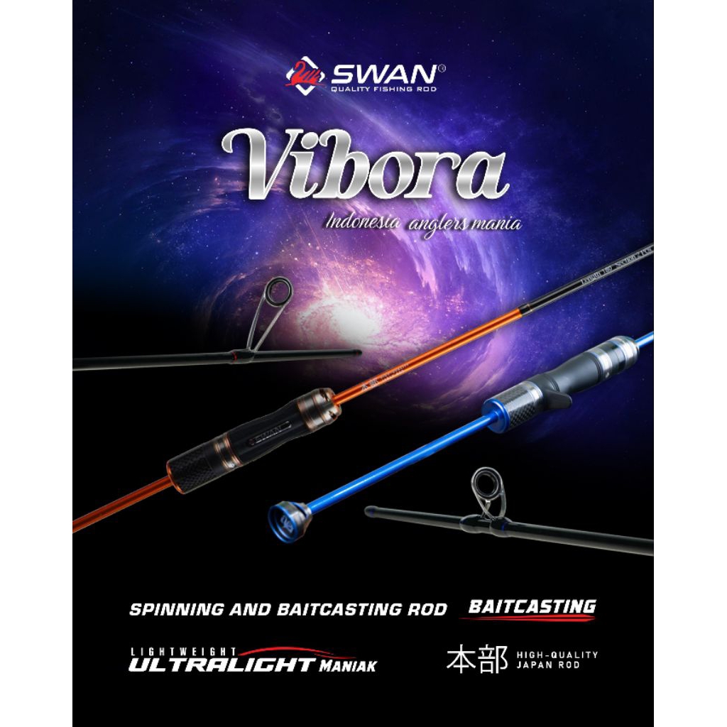 Rod Swan Vibora UL Maniak 2-6lb 4-8lb Spinning BC Casting Japan Rod UL Ultralight
