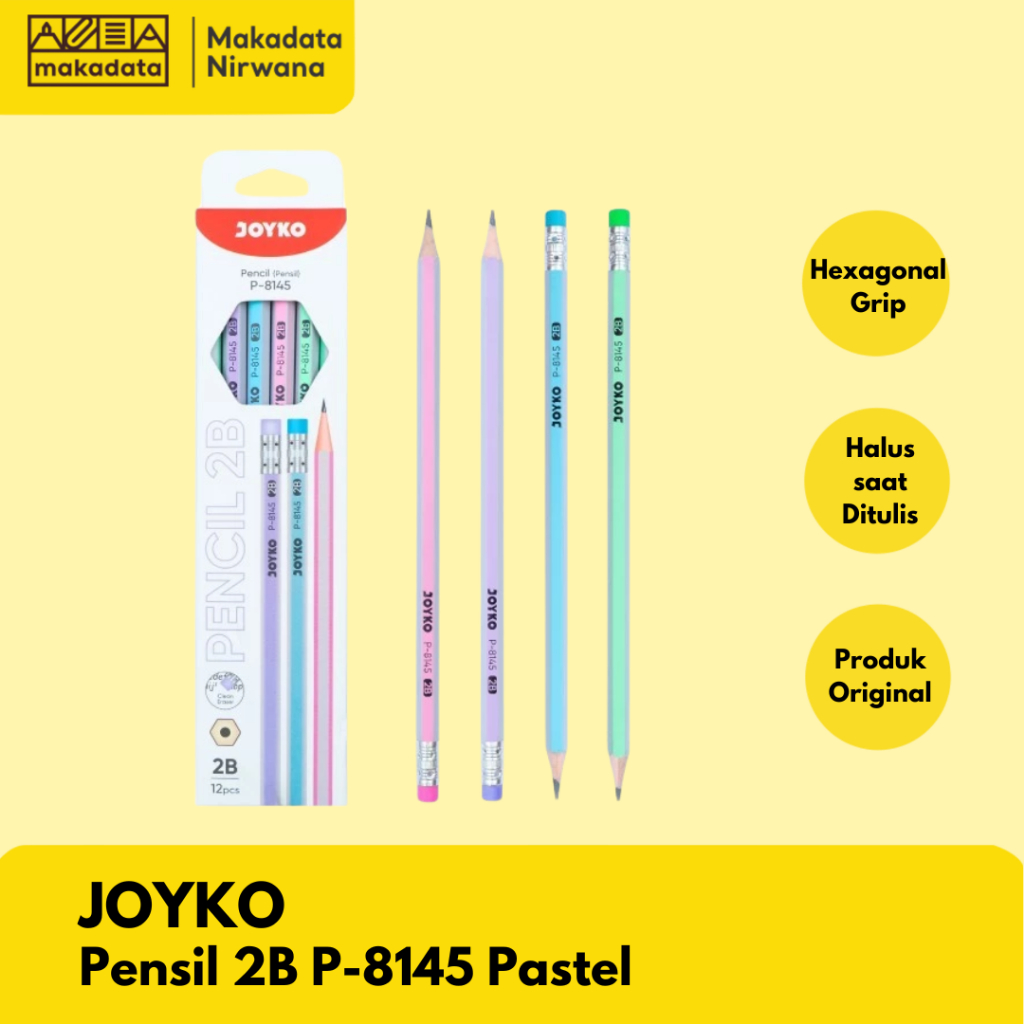 JOYKO PENCIL / PENCIL 2B P-8145 PASTEL (1 แพ็ค)