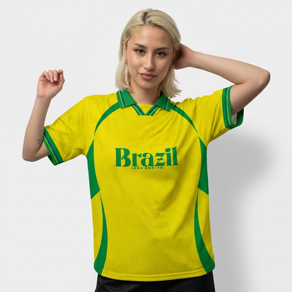 Rabona Vintage Fantasy Jersey BRAZIL 2026 WORLD CUP / 3D PET LOGO / เสื้อแฟนตาซี / เสื้อย้อนยุค / เส