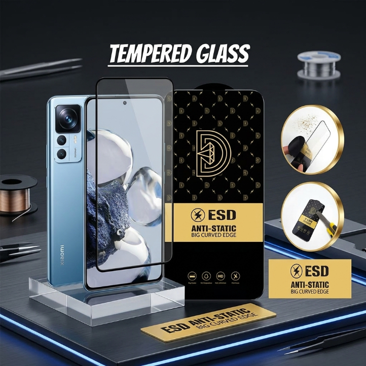 TEMPERED GLASS ESD ANTI STIC XIAOMI MI 12T 12T PRO 12 LITE 11T 11T PRO 11 LITE 10T 10T PRO 9 9T 8 LI