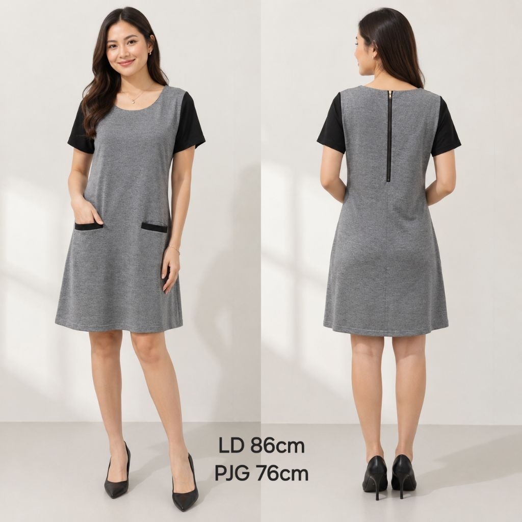 LADY IN SILVER DRESS • WOMAN DRESS • MINI DRESS BY LYD
