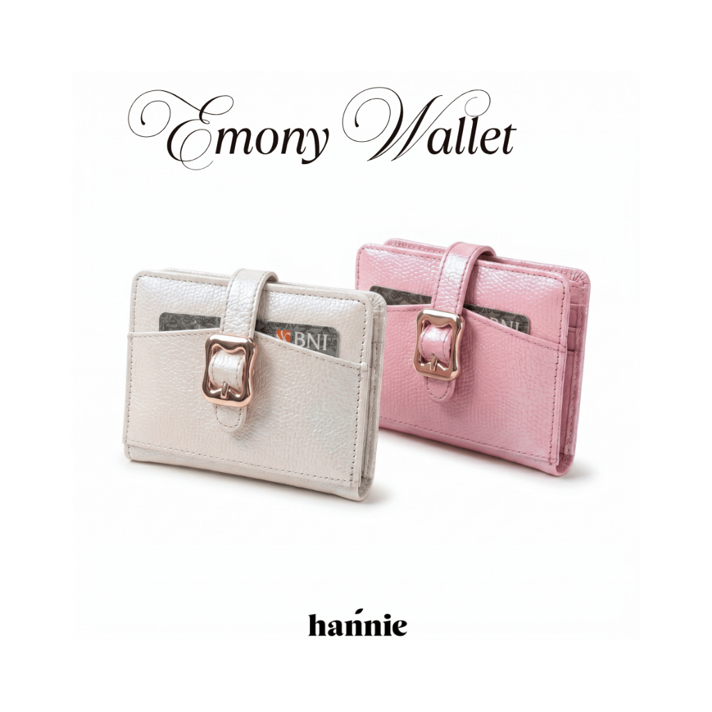 HANNIE - Emony กระเป๋าสตางค์ผู้หญิง ใส่บัตร หนัง