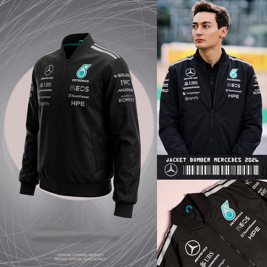 Mercedes 2026 Bomber Jacket Formula One F1 Racing เสื้อแจ็คเก็ตผู้ชาย JAPOH6