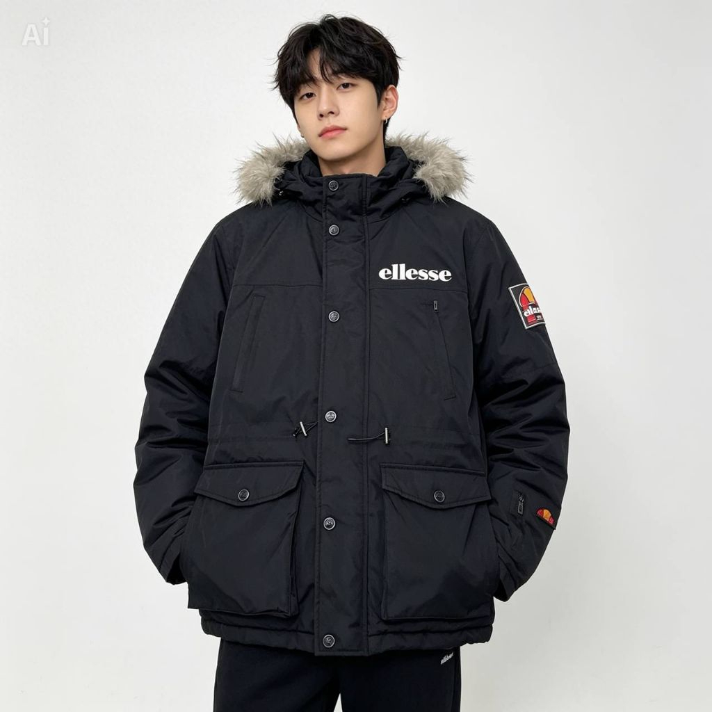 เสื้อแจ็คเก็ตกันหนาว Ellesse กึ่งพาร์ก้า