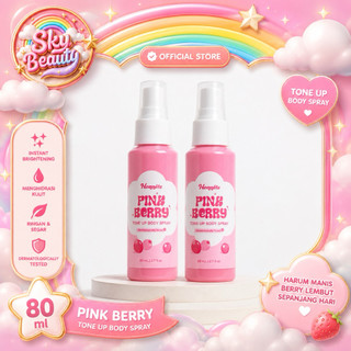 Honnete Pink Berry Tone Up Body Spray Mencerahkan Kulit Melembabkan Menghidrasi Sun Protection Wangi Seharian Halal BPOM