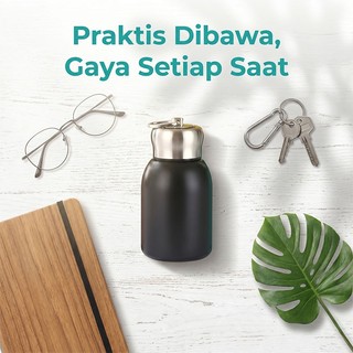 Botol Termos 300ml SUS304, Mini Portabel dengan Pegangan, Banyak Pilihan Warna, Menjaga Panas/Cold hingga 5-8 Jam