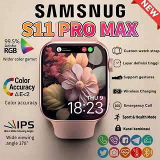 Samsnug Smartwatch S10 PRO MAX Original with 2.1" HD AMOLED Display GPS NFC Jam Pintar Olahraga Bluetooth Smart Watch Pintar Wanita Tahan Air Jam Tangan Pintar IP68 Monitor Monitor Detak Jantung Android IOS