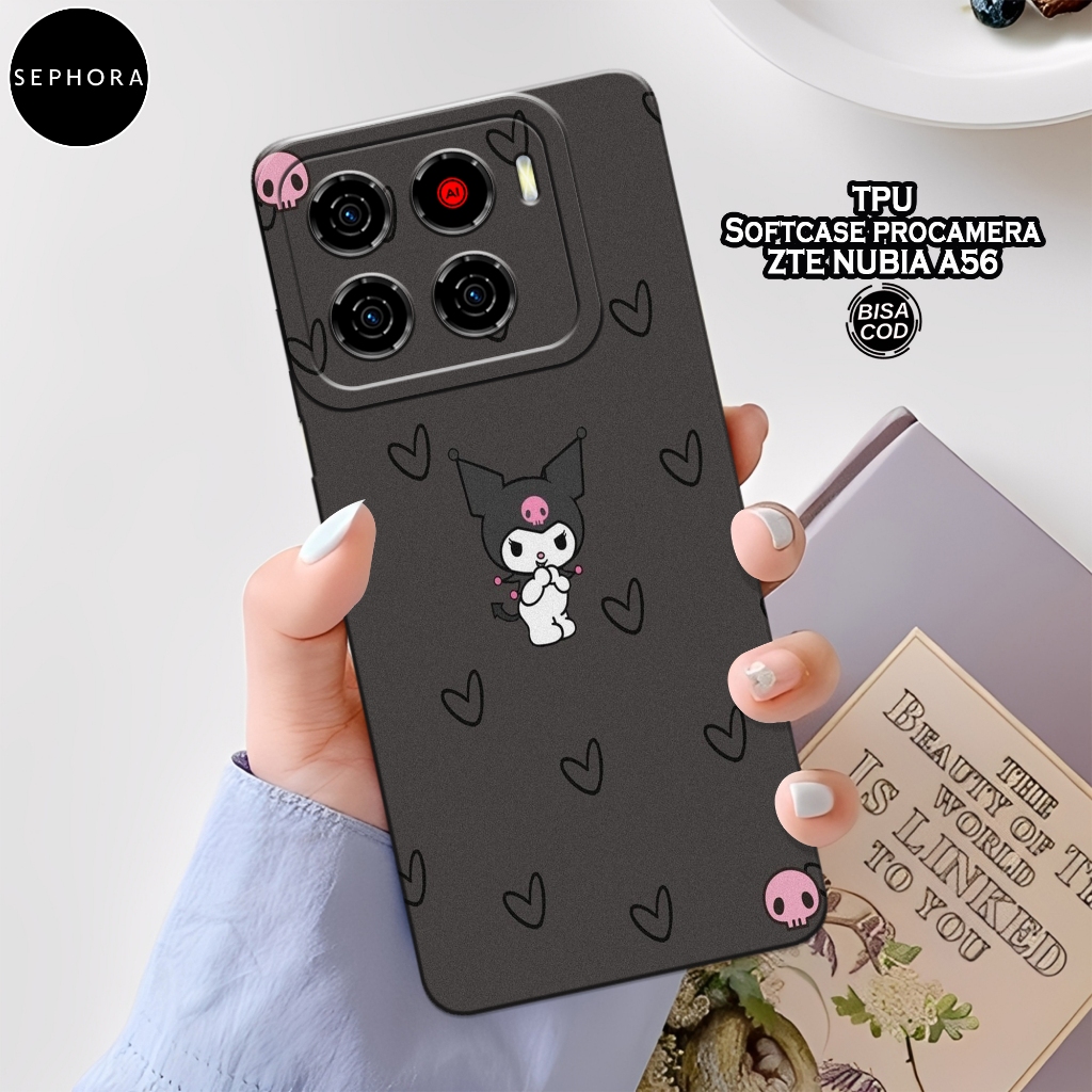 HP เคส ZTE Nubia A56 รุ่นล่าสุด - เคสแฟชั่น Kuromi - Softcase ZTE Nubia A56 - เคส Pro - เคส ZTE Nubi