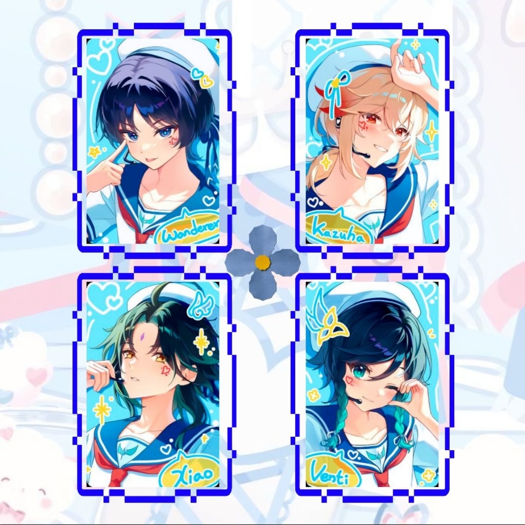 Photocard Idol Summarize Anem Boys | อะนิเมะ (Xiao, Kazuha, Wanderer, Venti)