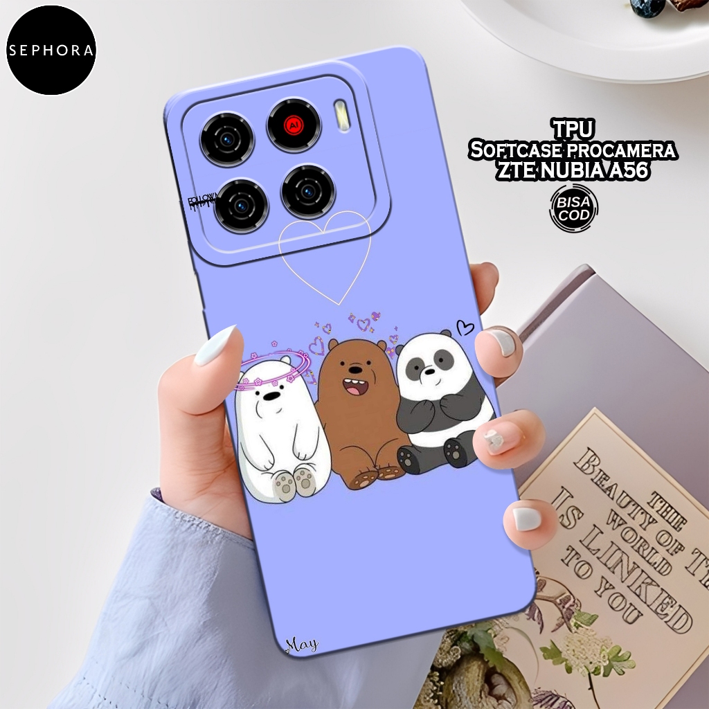 HP เคส ZTE Nubia A56 ล่าสุด - เคสแฟชั่น Bear - Softcase ZTE Nubia A56 - เคสกล้อง Pro - เคส ZTE Nubia