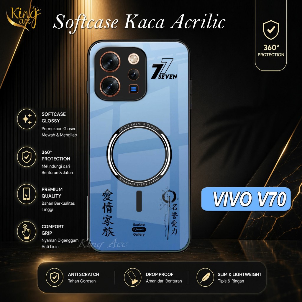 HP Glitter Glass เคสโทรศัพท์สําหรับ Vivo V70 - เคสโทรศัพท์ Vivo V70 - K85
