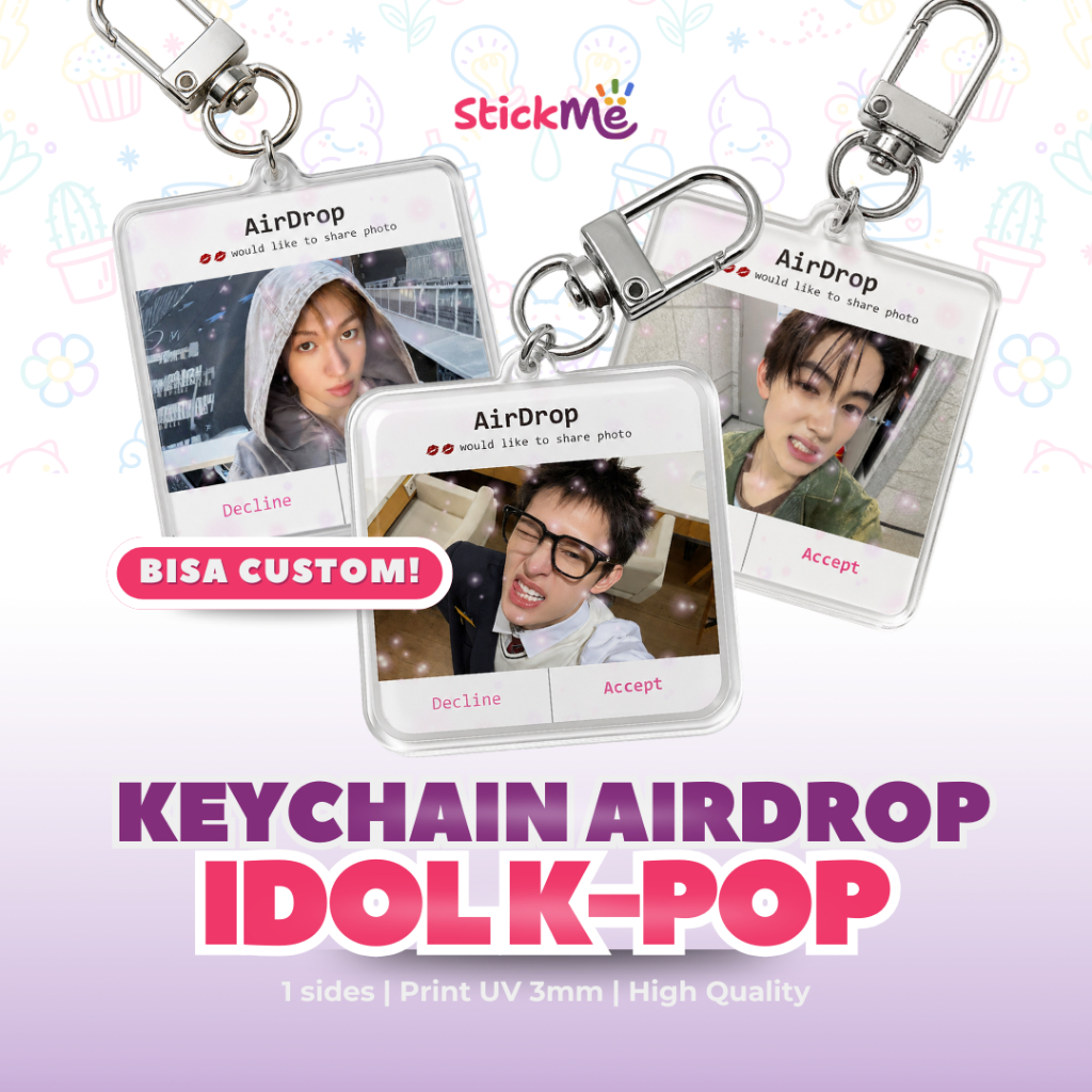 GANTUNGAN STICKME (CUSTOMIZED) พวงกุญแจอะคริลิคพิเศษ KPOP IDOL AIRDROP CORTIS BTS EXO Stylish Aesthetic Anti-Shock อุปกรณ์เสริมสําหรับรถจักรยานยนต์กระเป๋ากุญแจรถ