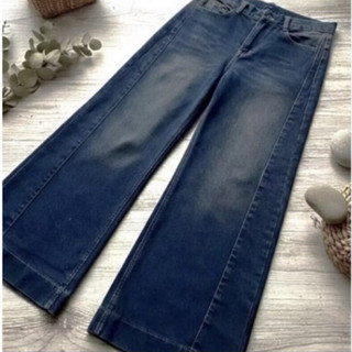 Highwaist Baggy Jeans Tulang Lipat Kaki Lebar | Celana Jeans Wanita Retro Vintage Kekinian