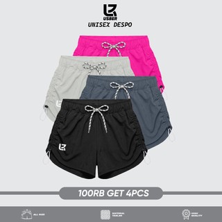 FITRAS - Paket 4pcs 100k Celana Hotpants Celana Pendek Parasut Wanita Olahraga Voli Pantai Running Aerobik Gym Santai