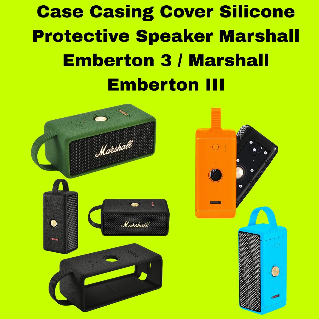 เคสปลอกซิลิโคนลําโพงป้องกัน Marshall Emberton 3 / Marshall Emberton III + Carabiner