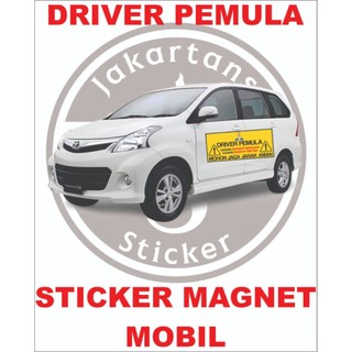 STIKER MAGNET MOBIL DRIVER PEMULA UKURAN 15x35 | STIKER MAGNETIC SHEET | BISA LEPAS PASANG