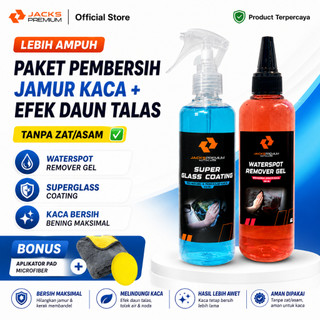 Pembersih Kaca Mobil - Paket Ampuh | Jacks Premium – Hilangkan Jamur + Efek Daun Talas