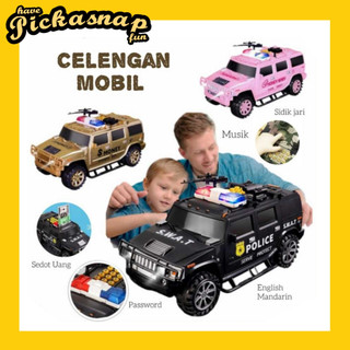 [Pickasnap] Mainan Celengan Bentuk Mobil POLICE dan TANK cocok untuk anak Laki-laki dan perempuan