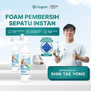 Clogent Foam Pembersih Sepatu Paling Ampuh 10x Lipat Tanpa Air Foam Cleaner + Sikat 200ml