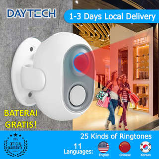 Daytech Selamat Datang Sensor Gerak Otomatis Bel Sensor Pintu Masuk Toko Alarm Rumah Anti Maling W06