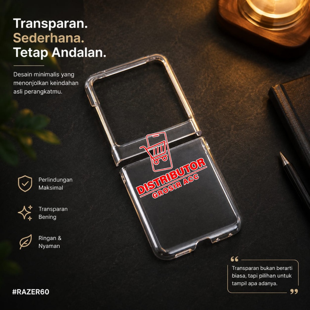CLEAR HARDCASE CASE MOTO RAZR 60 H01