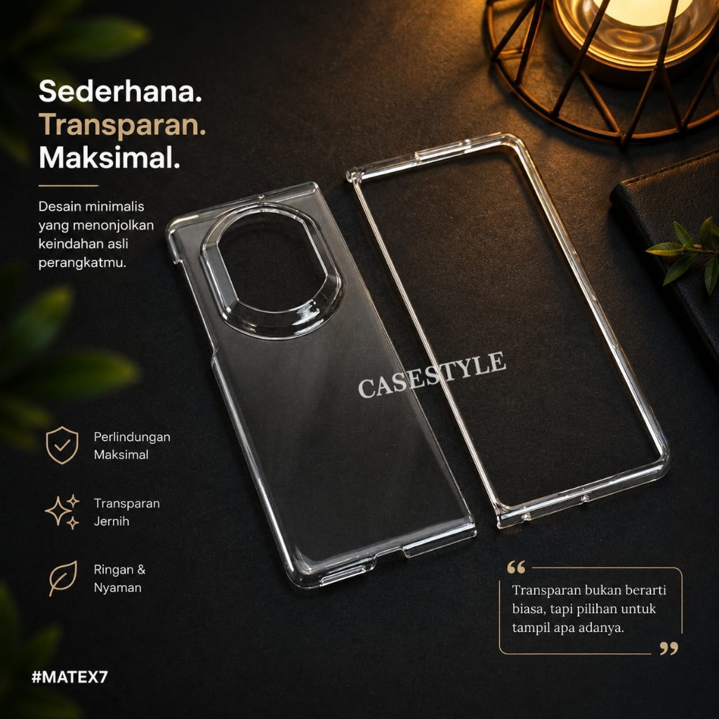 เคสใสอะคริลิคใสเคสบางเฉียบสําหรับ Huawei Mate X7 Huawei Mate XT Ultimate Huawei Mate X6 H01