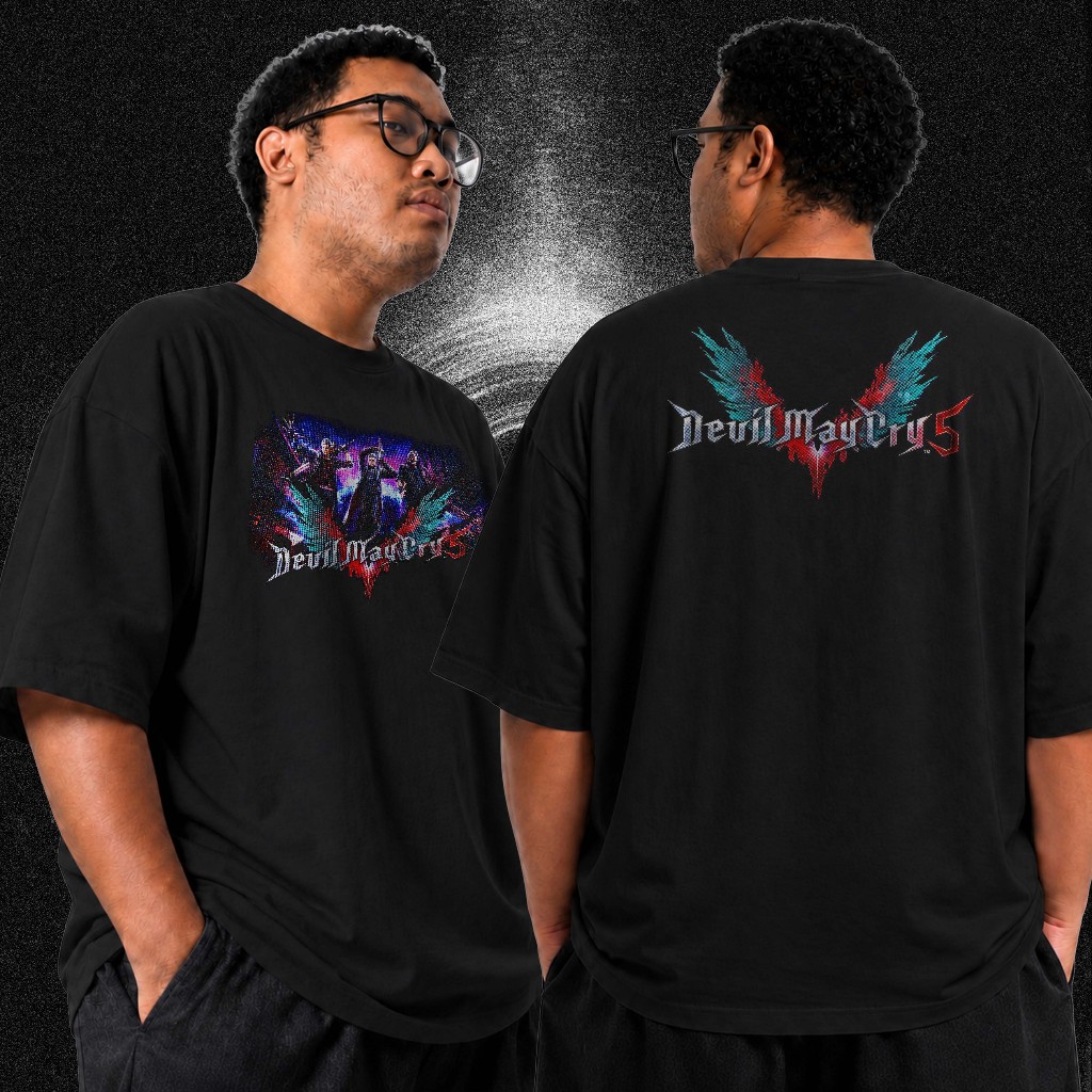 เสื้อยืด Devil May Cry DmC 5 - เสื้อ Distro แขนสั้นสีดําหวี 24s