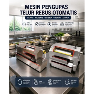 Mesin Pengupas Telur Otomatis  Komersial Kapasitas 1500 Butir Dapur MBG Restoran  Catering  Industri
