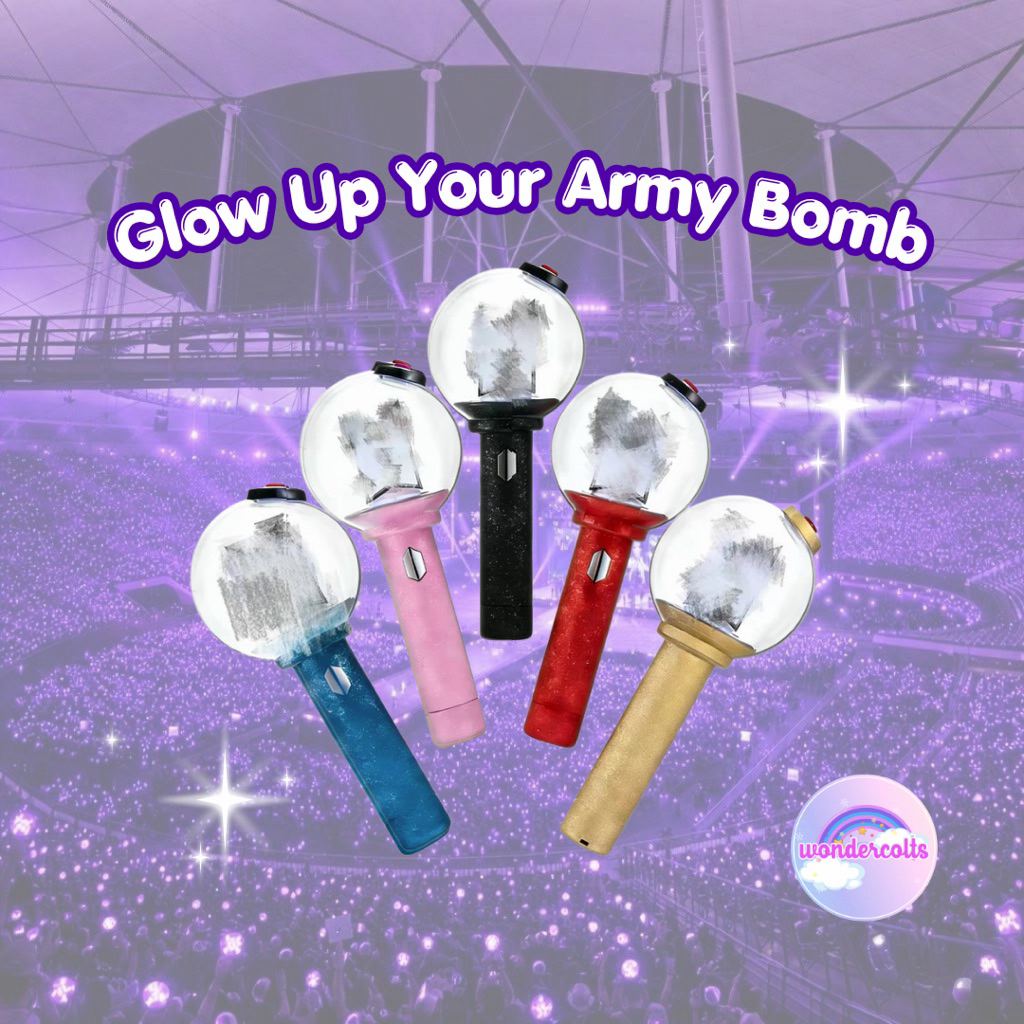 [พร้อม] SKIN STICKER ARMY BOMB Ver 4 BTS – สติ๊กเกอร์พรีเมี่ยม Lightstick Wrap Decal กันน้ํา Glossy Glitter Chrome Holographic