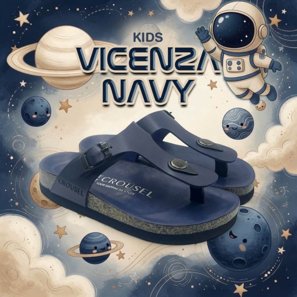 รองเท้าแตะลําลอง Crusel \ Kids - Vicenza Navy