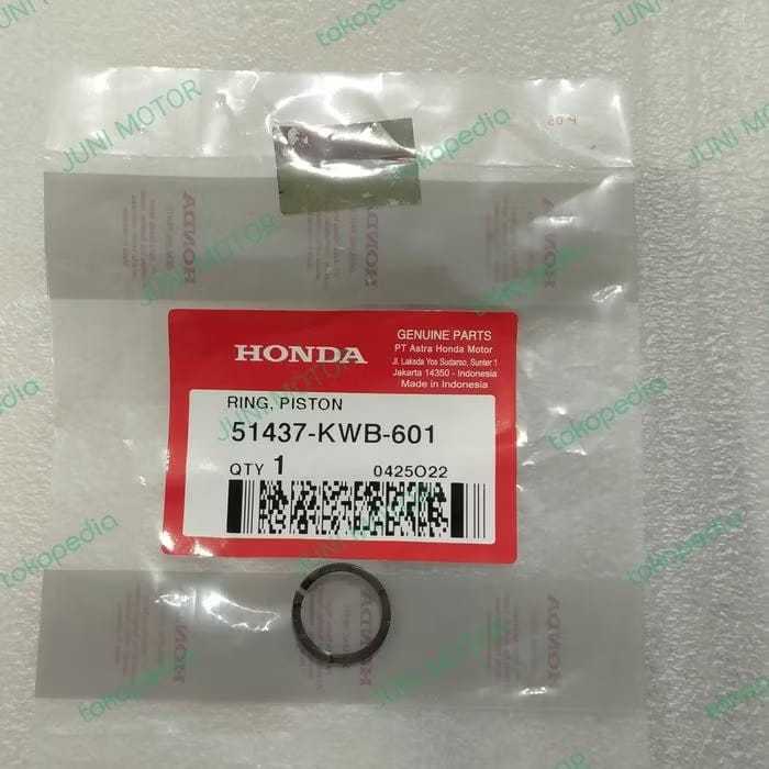 51437-KWB-601 แหวนลูกสูบสําหรับ Honda Beat, Scoopy, Vario, Genio, Spacy, Stylo, Blade, Revo, Supra X