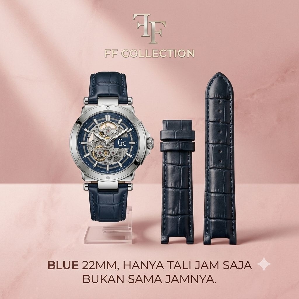 FF 22MM 22 MM Starp GC สายนาฬิกา Guess Collection สายนาฬิกา GC สายนาฬิกาหนัง BROWN BLACK BLUE CROCO 