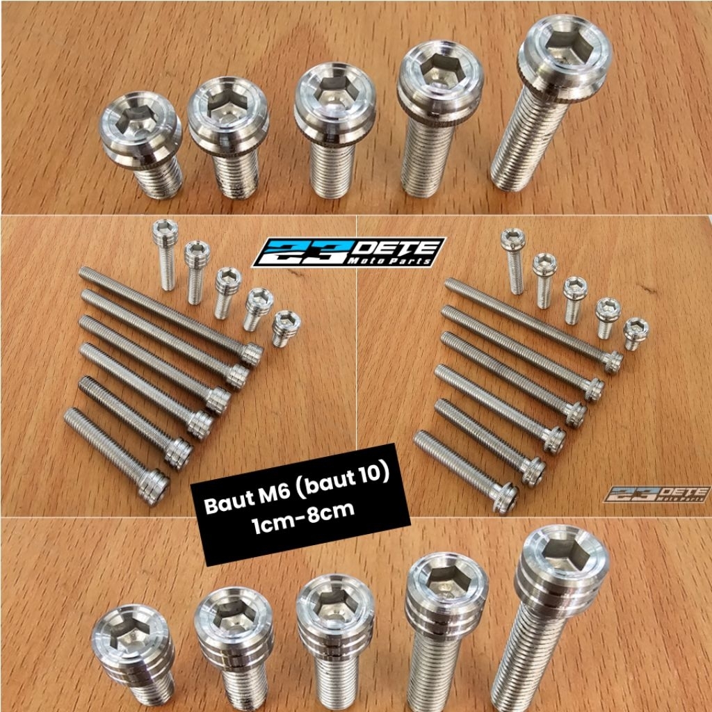 สแตนเลส L bolt M6 (เกลียว 10) 1 ซม. 1.5 ซม. 2 ซม. 2.5 ซม. 3 ซม. 4 ซม. 5 ซม. 6 ซม. 7 ซม. 8 ซม. (M6x12