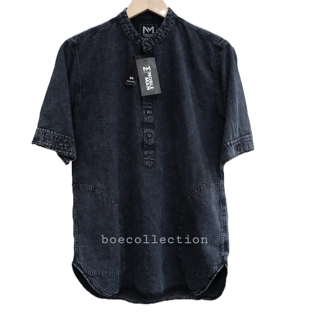 KEMEJA Mens Qurta Jeans Shirt/กางเกงยีนส์ผู้ชาย Koko/Adult Mens Koko/Mens Muslim Koko