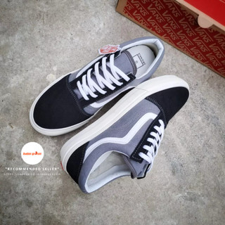 รองเท้าผ้าใบ Vans Oldskool สีดํา สีเทา คุณภาพพรีเมี่ยม ป้ายแท็กยาง หนังนิ่ม กันลื่น ลายวาฟเฟิล สไตล์จีน