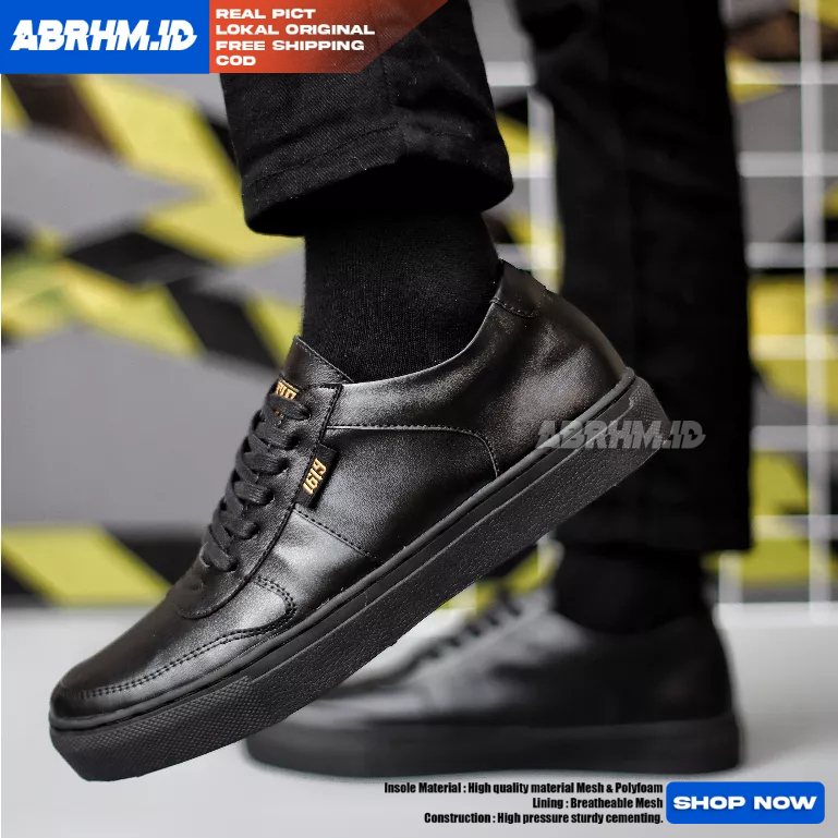 ABRHM AUGUST รองเท้าผ้าใบลําลองผู้ชายหนัง Pu รองเท้าทํางานลําลองกันลื่นต้นฉบับ