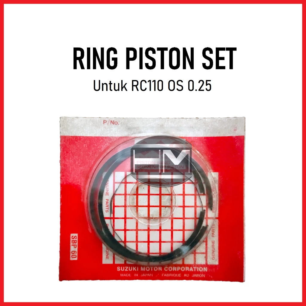 SUZUKI Ring ลูกสูบแหวนลูกสูบ RC110 OS 0.25