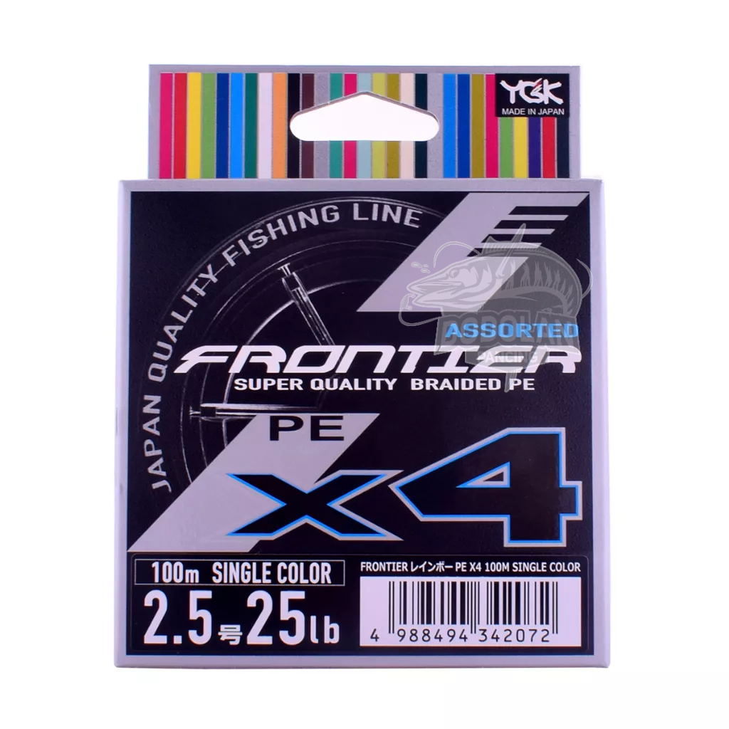 YGK Frontier Single Color X4 100M PE Line เลือกตกปลา Dodolan Size
