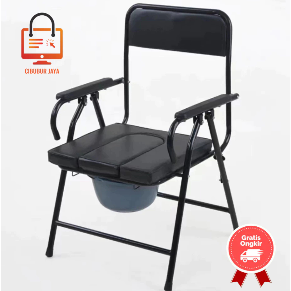 Cibubur JAYA ส่งฟรี BALI COMMODE CHAIR เก้าอี้พับ สําหรับผู้สูงอายุ - CHAIR 07-11