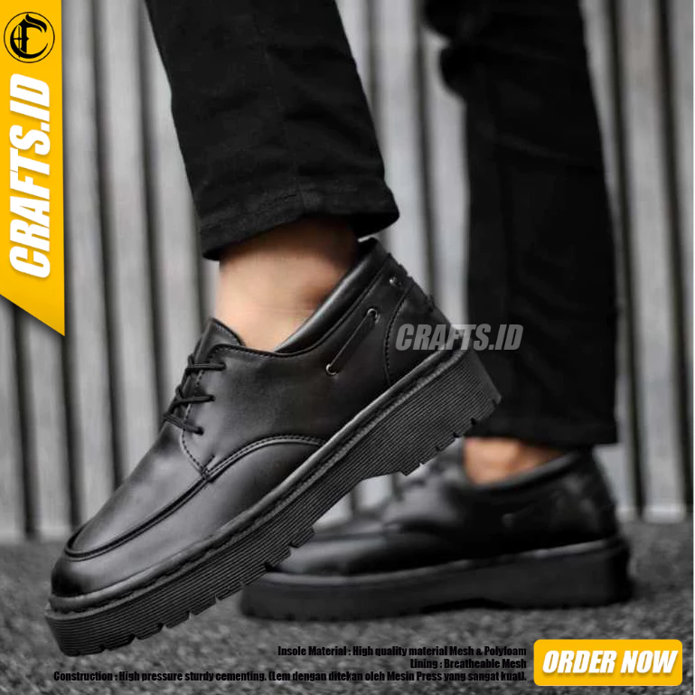 งานฝีมือ - รองเท้าออกซ์ฟอร์ดสีดําอย่างเป็นทางการสําหรับผู้ชาย Xavi Black สําหรับทํางาน