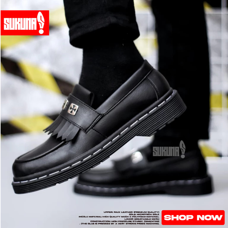 รองเท้าทํางานลําลองผู้ชายสีดําอย่างเป็นทางการ - SHINO