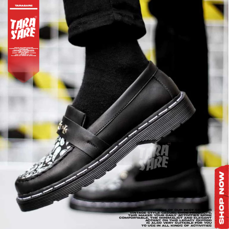 JINBE - รองเท้าโลฟเฟอร์สีดําสําหรับผู้ชาย Docmart