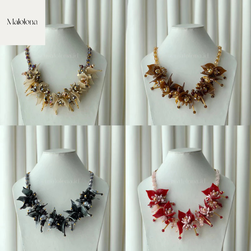 [SEENA] VOL-2 PREMIUM CRYSTAL BEADS NECKLACE CHOCKER / HIJAB NECKLACE / PEARL NECKLACE