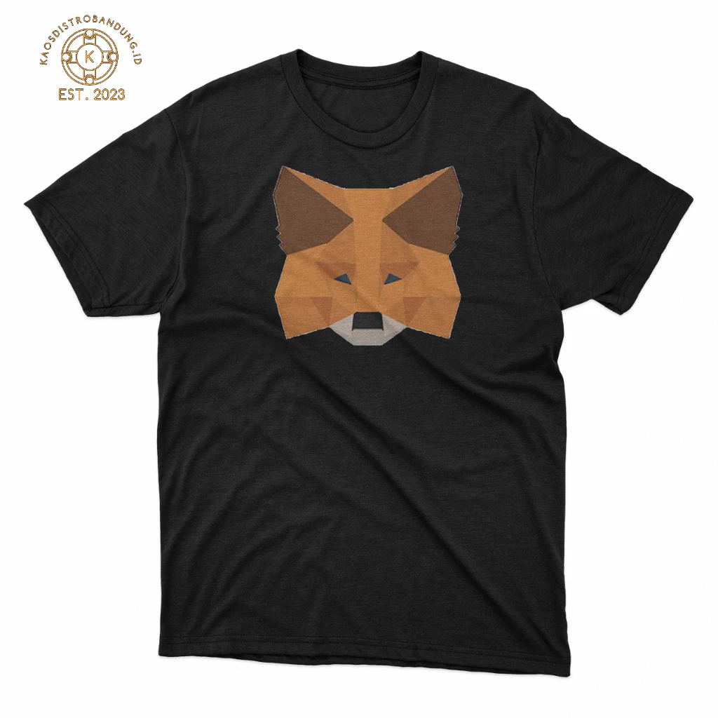 เสื้อยืด Unisex Metamask Wallet Logo Cryptocurrency DISTRO Cotton Combed 24s Premium สบายเมื่อสวมใส่