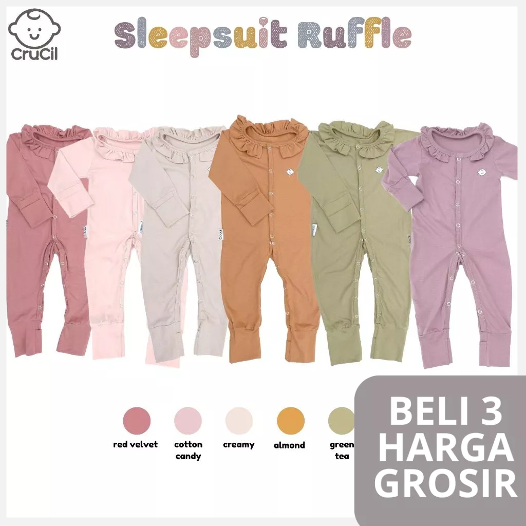 Crucil Factory Sleepsuit Ruffle (0 - 2y)