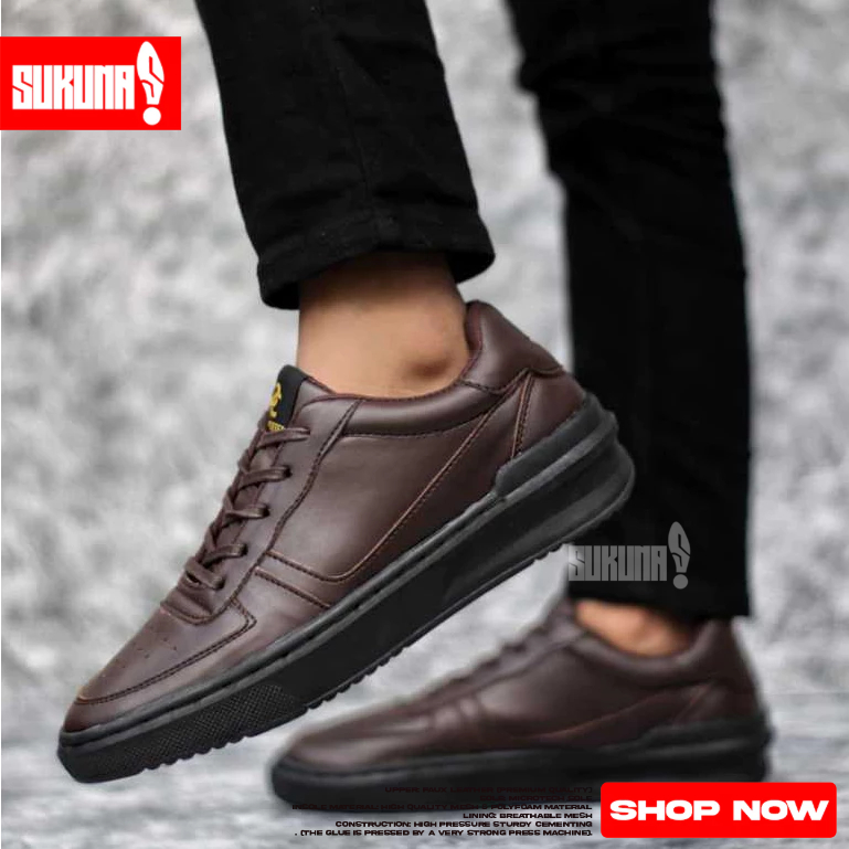 รองเท้าผ้าใบลําลองสําหรับบุรุษแบบผูกเชือกสีดําสําหรับทํางาน - VAMOS